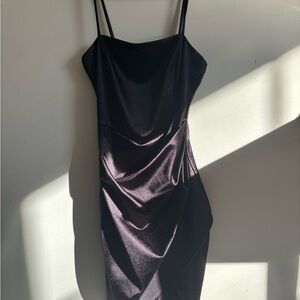 Windsor Black Pleated Mini Bodycon Dress